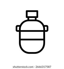 Ícone de linha vetor de balão de camping no fundo branco
Ícone de linha de vetor no plano de fundo branco