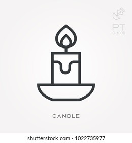 Line icon candle