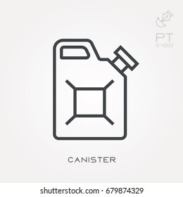 Line icon canister