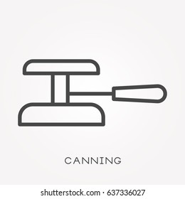 Line icon canning