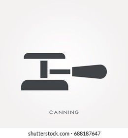 Line icon canning