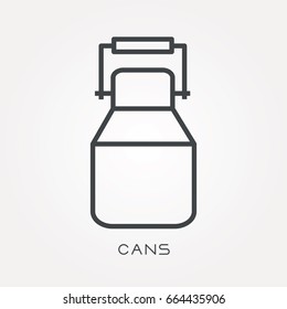 Line icon cans