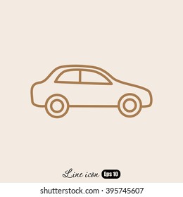 Line icon- car
