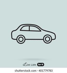 Line icon- car