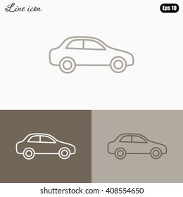 Line icon- car