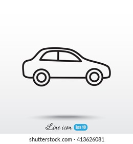 Line icon- car
