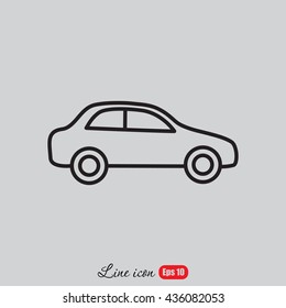 Line icon- car
