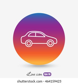 Line icon- car