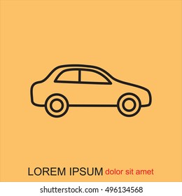 Line icon- car