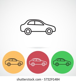 Line icon- car