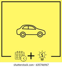 Line icon- car