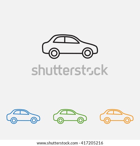 Line icon- car