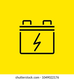 Line icon of car battery. Engine, mechanism, carburetor. Automobiles concept. Can be used for topics like transportation, auto service, mechanics