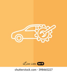 Line icon- car service