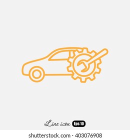 Line icon- car service