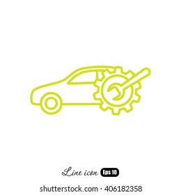 Line icon- car service
