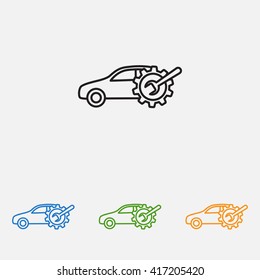 Line icon- car service