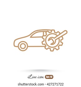 Line icon- car service