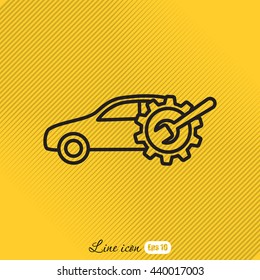 Line icon- car service