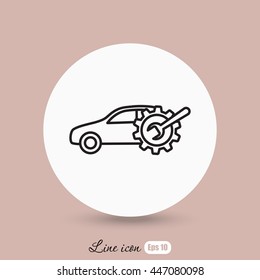 Line icon- car service