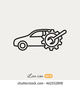 Line icon- car service