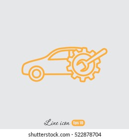 Line icon- car service