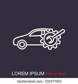 Line icon- car service