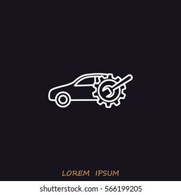 Line icon- car service