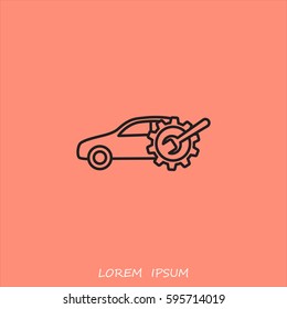 Line icon- car service