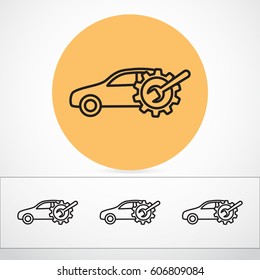 Line icon- car service