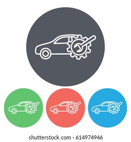 Line icon- car service