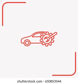 Line icon- car service