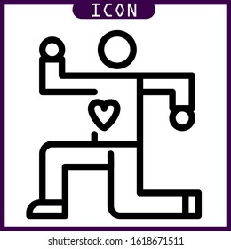 line icon of cardio in vector design