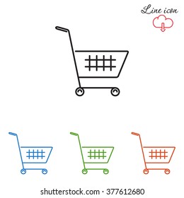 Line icon- cart  shopping