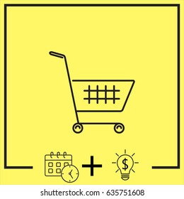Line icon- cart  shopping