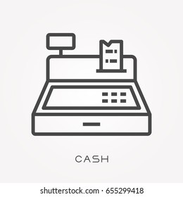 Line icon cash