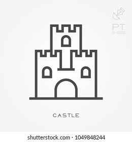 Line icon castle