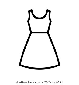 ícone de linha vestido casual no vetor de fundo branco
Ícone de vetor roupas e sapatos