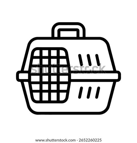 line icon cat carrier vector on white background
Vector line icon on white background