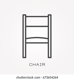 Line icon chair