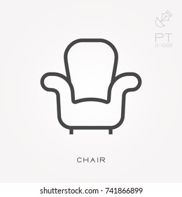 Line icon chair