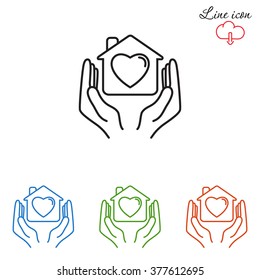 Line icon- charity