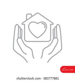 Line icon- charity