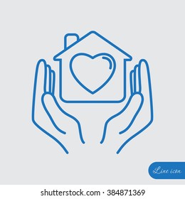 Line icon- charity
