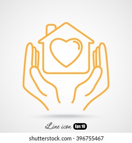 Line icon- charity