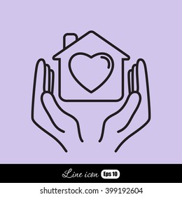 Line icon- charity