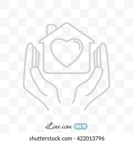 Line icon- charity