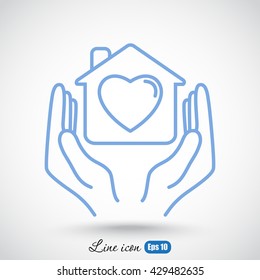 Line icon- charity