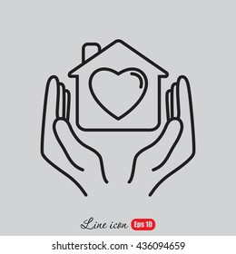 Line icon- charity