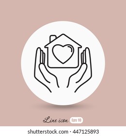 Line icon- charity